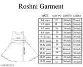 Silk embellished net kids ethnic gown for fancy party wear, 11-12 years size with three-quarter sleeves, India origin